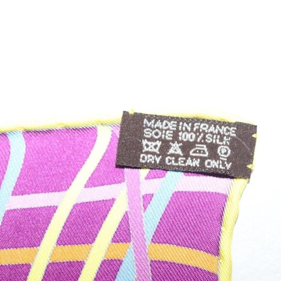 HERMES Carre 90 Scarf ""L’Art du Temari"" Silk Purple gray Auth yk18757 - Picture 16 of 16